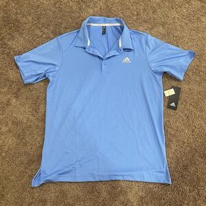 Adidas NWT Men's Medium Polo Golf Shirt Blue ADVS20R772 NWT